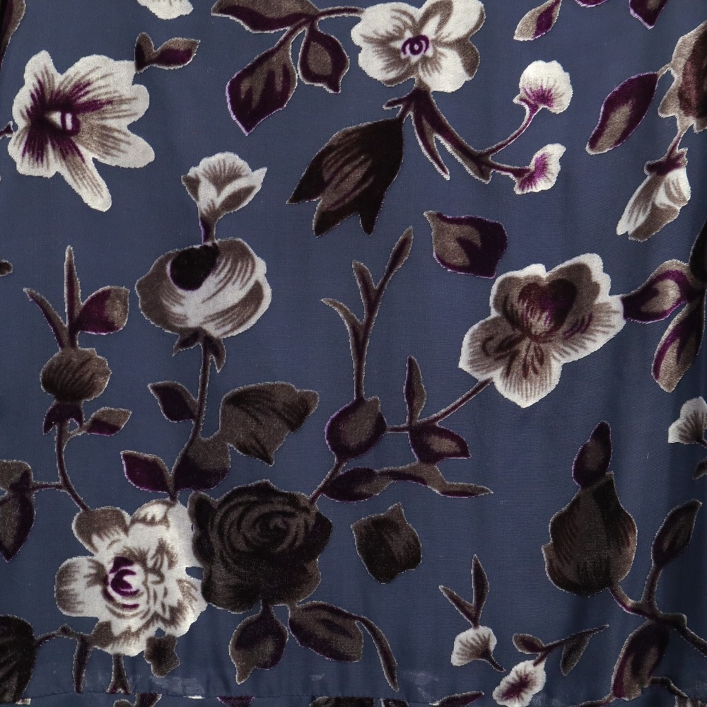 Navy Burnout Floral Dress - Picture 8 of 16
